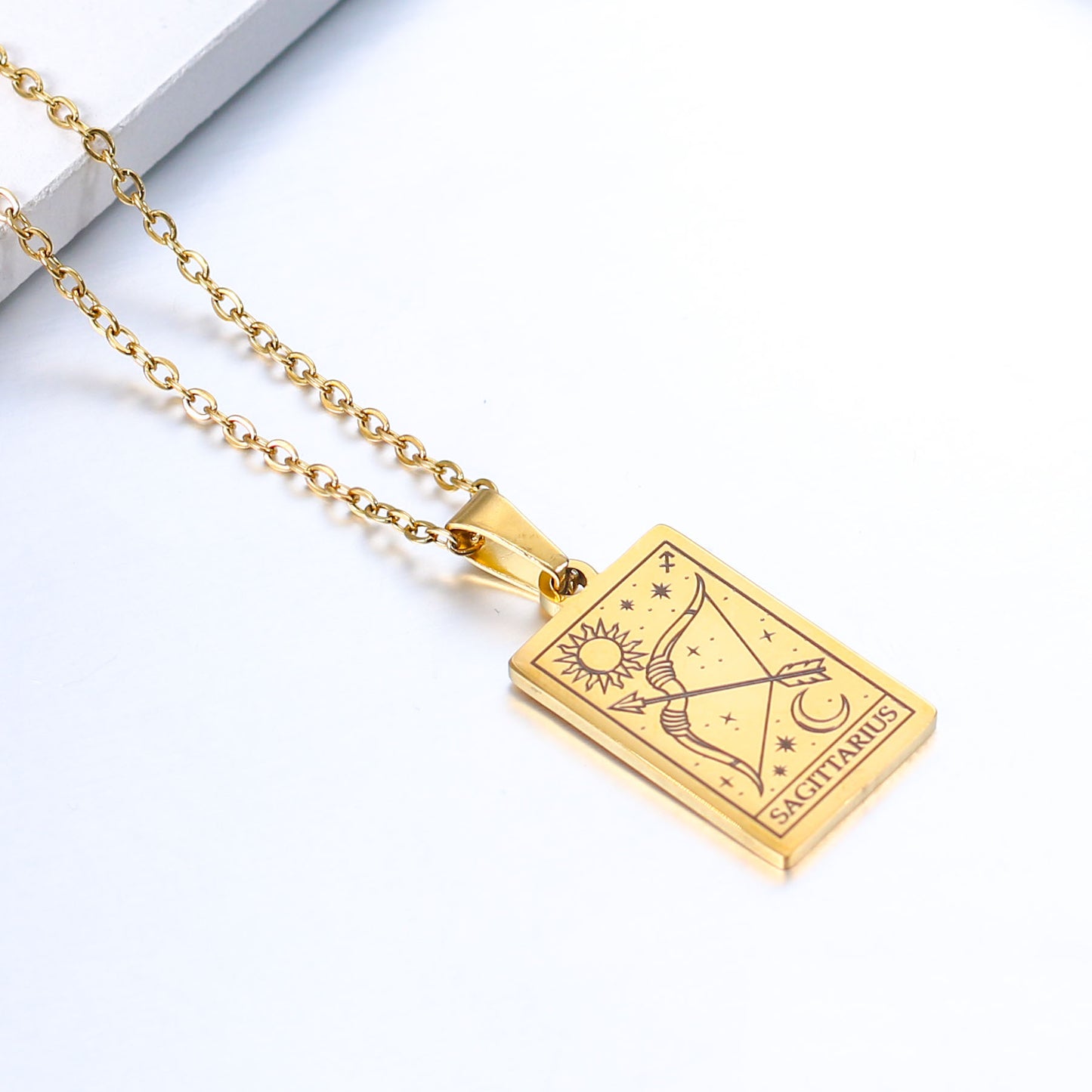 Simple Style Constellation Stainless Steel Plating Necklace