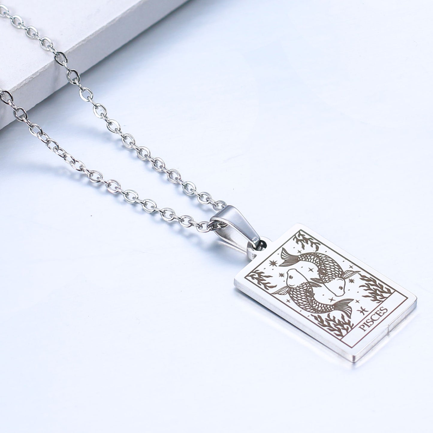 Simple Style Constellation Stainless Steel Plating Necklace