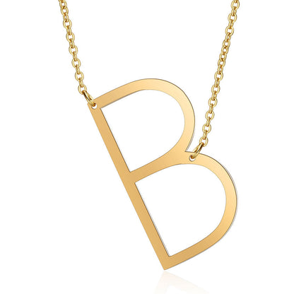 Fashion Letter Stainless Steel Polishing Necklace