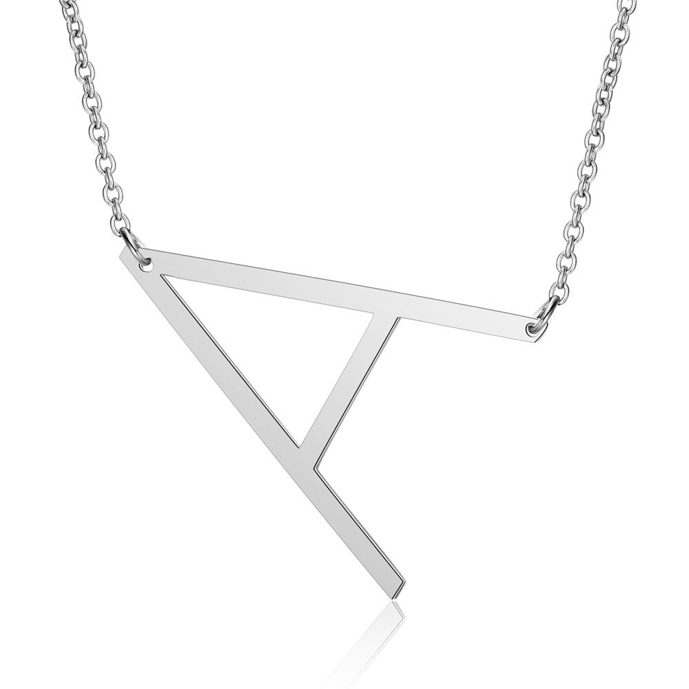 Fashion Letter Stainless Steel Polishing Necklace