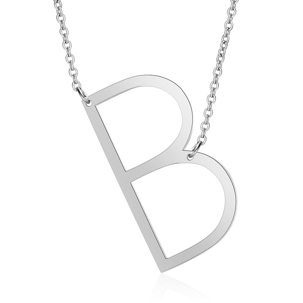 Fashion Letter Stainless Steel Polishing Necklace