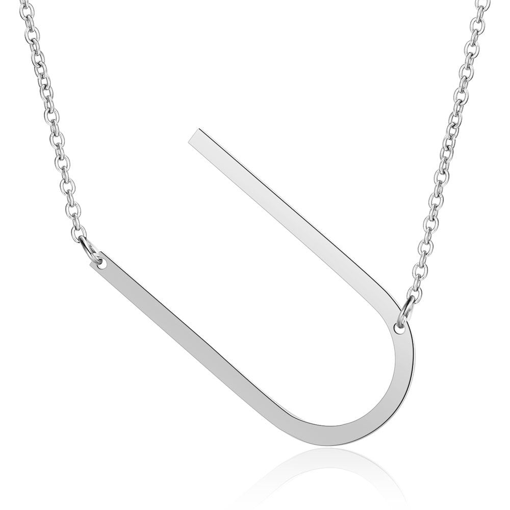 Fashion Letter Stainless Steel Polishing Necklace