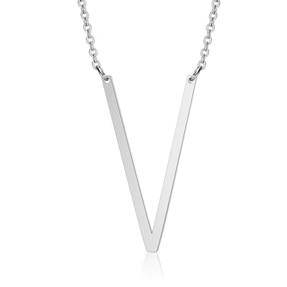 Fashion Letter Stainless Steel Polishing Necklace