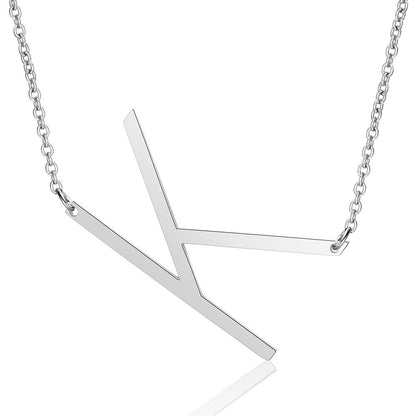 Fashion Letter Stainless Steel Polishing Necklace