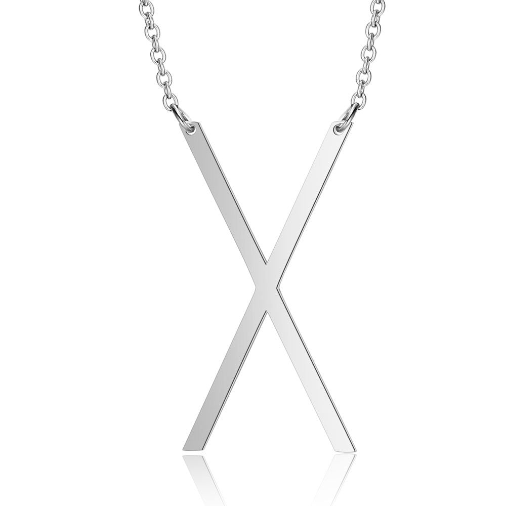 Fashion Letter Stainless Steel Polishing Necklace