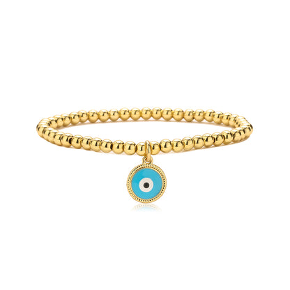 Fashion Eye Copper Enamel Gold Plated Bracelets 1 Piece