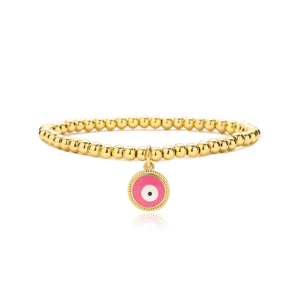 Fashion Eye Copper Enamel Gold Plated Bracelets 1 Piece