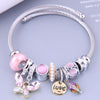 Cute Animal Letter Stainless Steel Plating Inlay Opal Cuff Bracelets