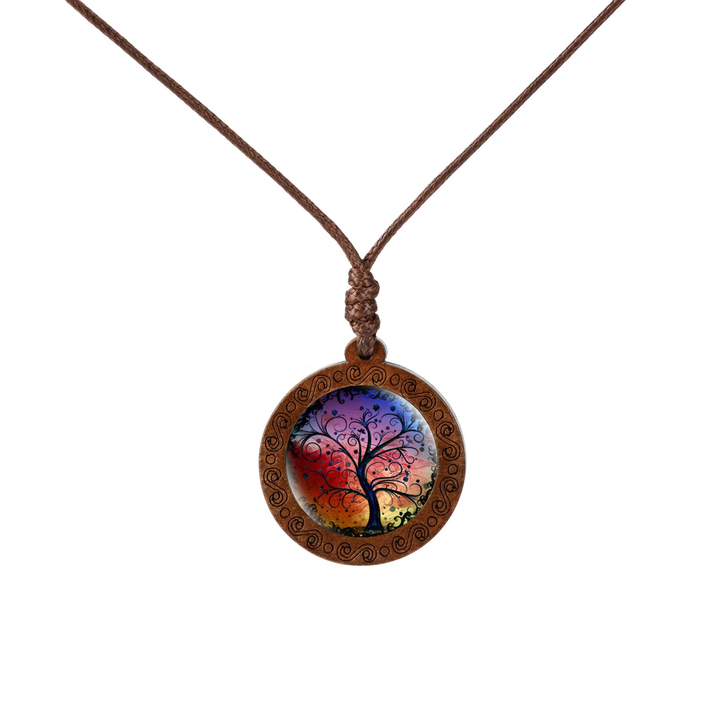 Fashion Tree Wood Glass Unisex Pendant Necklace 1 Piece