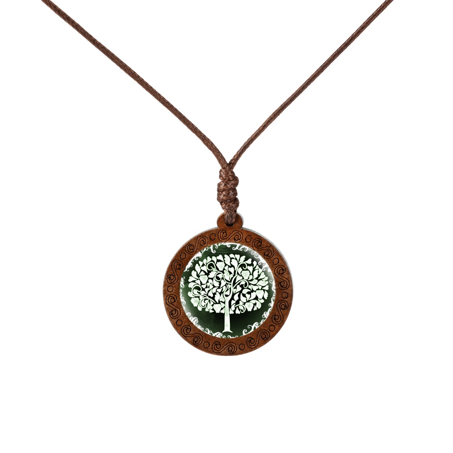 Fashion Tree Wood Glass Unisex Pendant Necklace 1 Piece