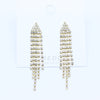 1 Pair Fashion Tassel Inlay Diamond Copper Rhinestones Drop Earrings