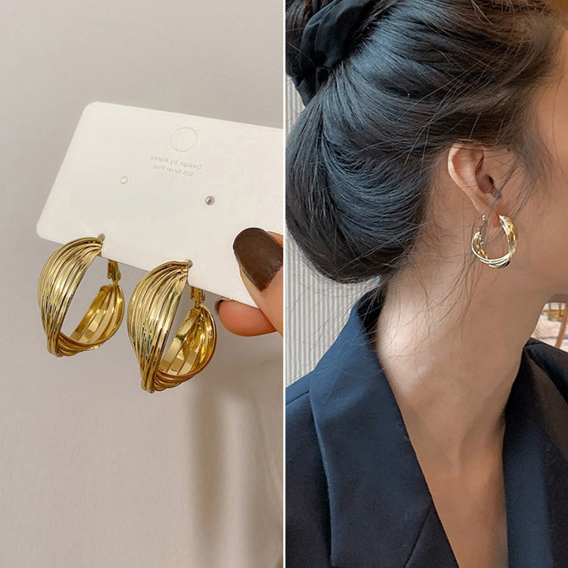 1 Pair Fashion Geometric Plating Alloy Earrings