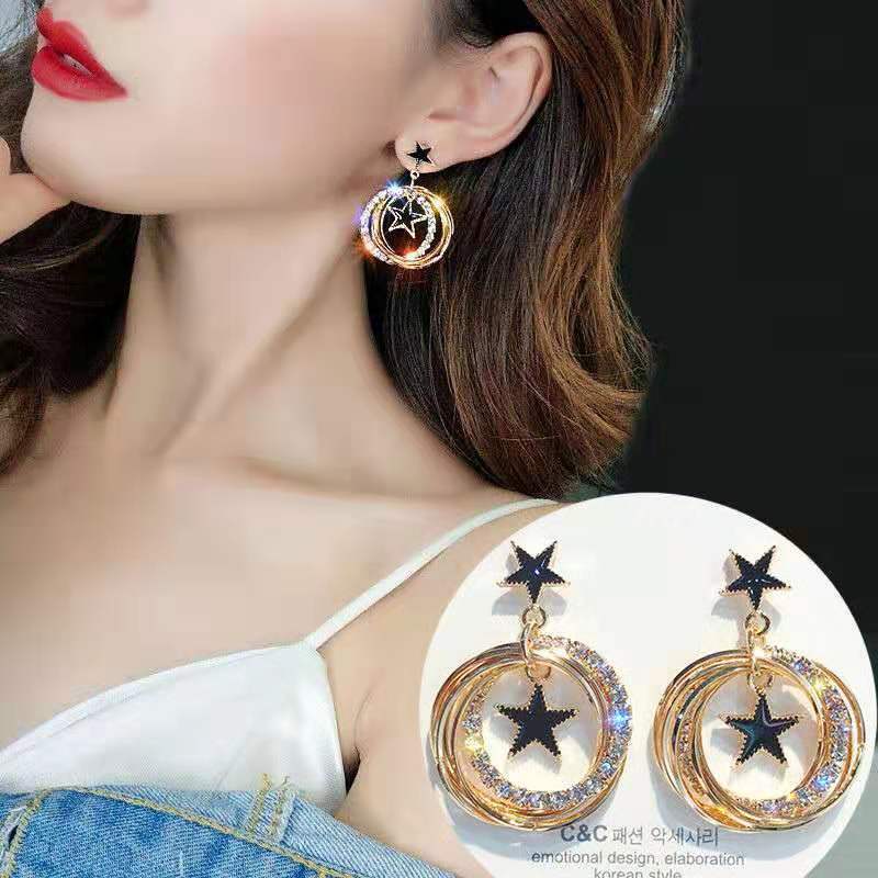 Fashion Round Tassel Heart Shape Alloy Plating Inlay Rhinestones Pearl Women's Earrings 1 Pair