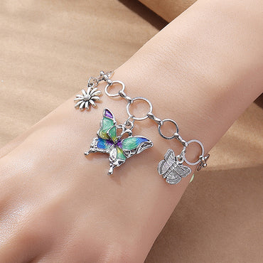 Fashion Butterfly Alloy Enamel Women's Bracelets