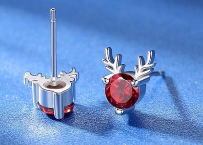 Simple Style Antlers Alloy Inlay Rhinestones Women's Ear Studs 1 Pair