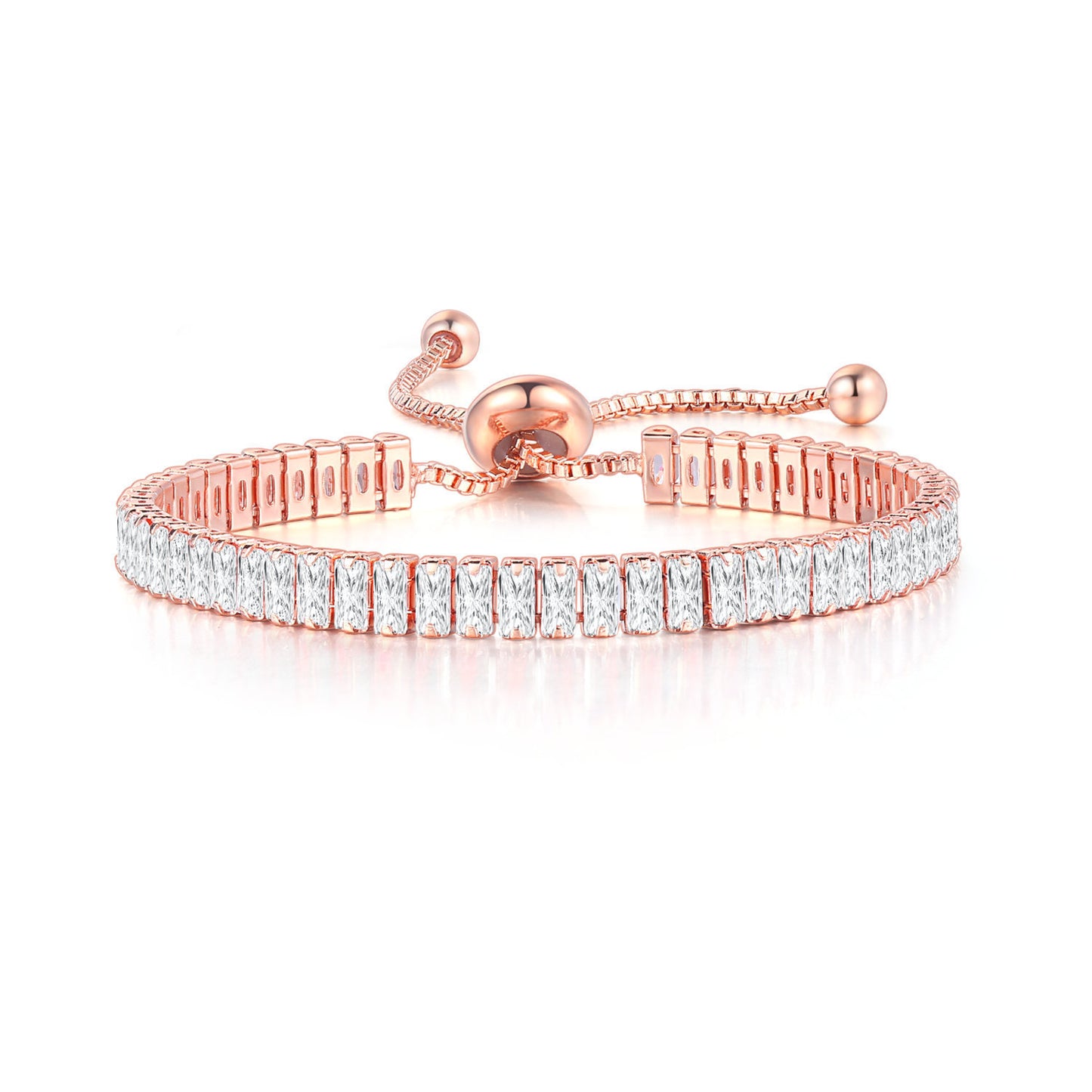 Fashion Geometric Copper Inlay Zircon Bracelets 1 Piece