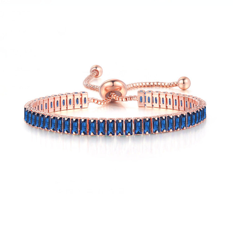 Fashion Geometric Copper Inlay Zircon Bracelets 1 Piece