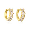 Fashion Geometric Copper Plating Zircon Hoop Earrings 1 Pair