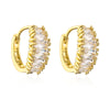 Fashion Geometric Copper Plating Zircon Hoop Earrings 1 Pair