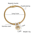 Fashion Tree Stainless Steel Inlay Zircon Bangle 1 Piece