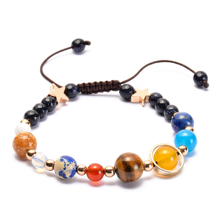 Fashion Planet Natural Stone Beaded Unisex Bracelets