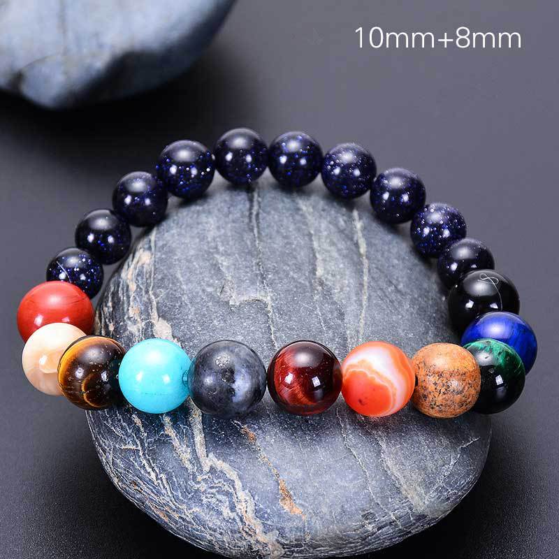 Fashion Planet Natural Stone Beaded Unisex Bracelets