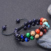 Fashion Planet Natural Stone Beaded Unisex Bracelets