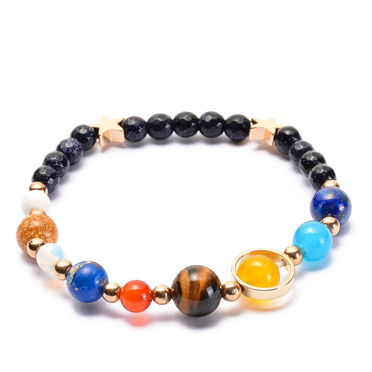 Fashion Planet Natural Stone Beaded Unisex Bracelets