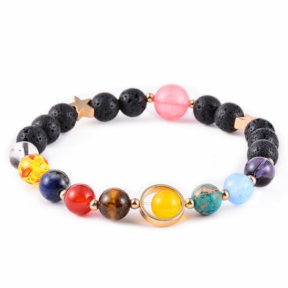 Fashion Planet Natural Stone Beaded Unisex Bracelets