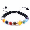 Fashion Planet Natural Stone Beaded Unisex Bracelets