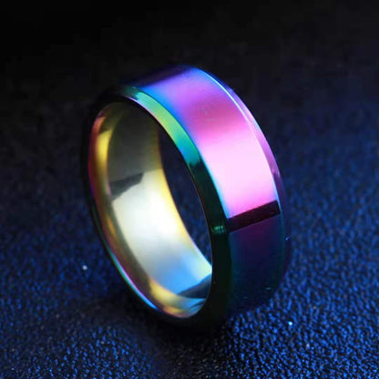 Ethnic Style Geometric Titanium Steel Plating Rings 1 Piece