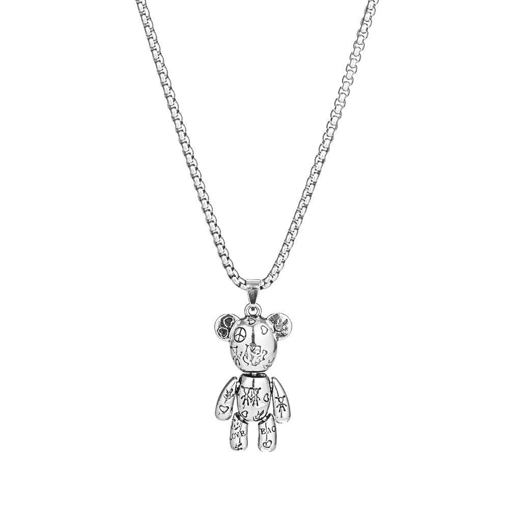 Hip-hop Bear Alloy Men's Pendant Necklace 1 Piece