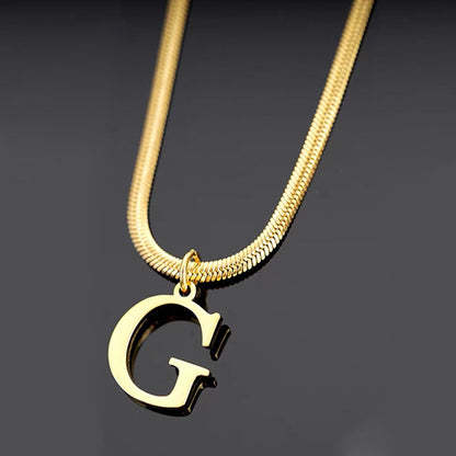 Simple Style Letter Titanium Steel Plating Necklace 1 Piece