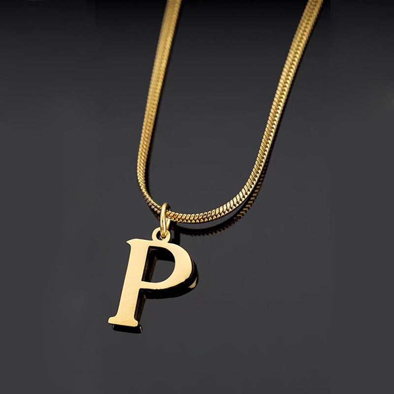 Simple Style Letter Titanium Steel Plating Necklace 1 Piece