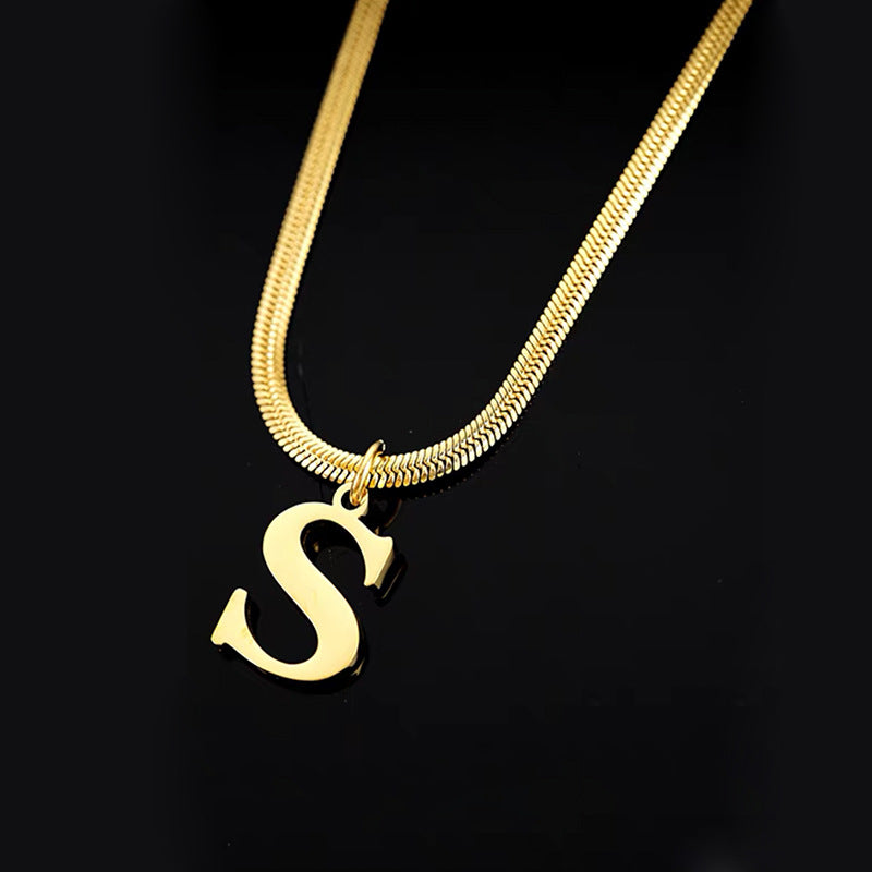 Simple Style Letter Titanium Steel Plating Necklace 1 Piece