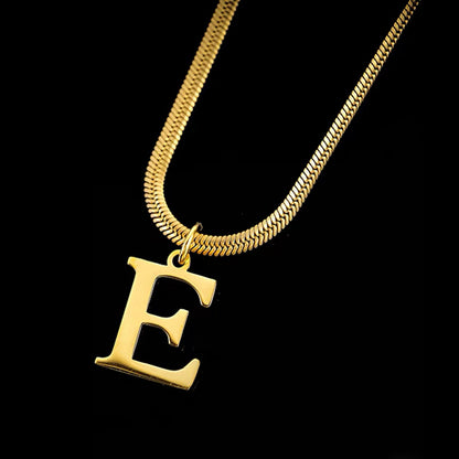 Simple Style Letter Titanium Steel Plating Necklace 1 Piece