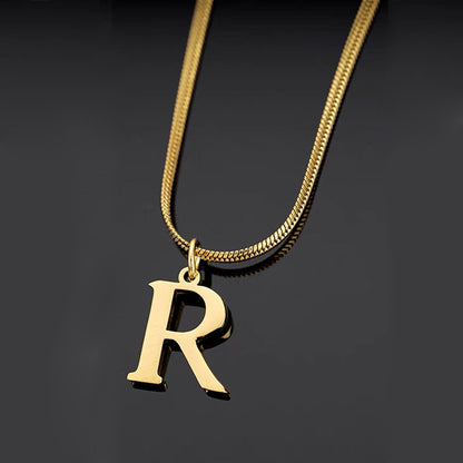 Simple Style Letter Titanium Steel Plating Necklace 1 Piece