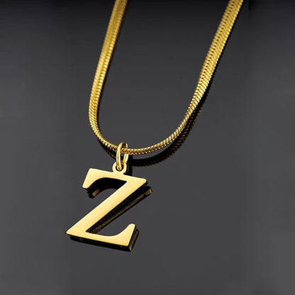 Simple Style Letter Titanium Steel Plating Necklace 1 Piece