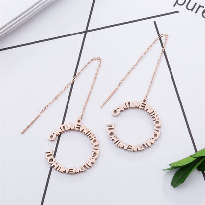 Fashion Round Star Flower Alloy Inlay Artificial Pearls Rhinestones Women's Ear Line 1 Pair