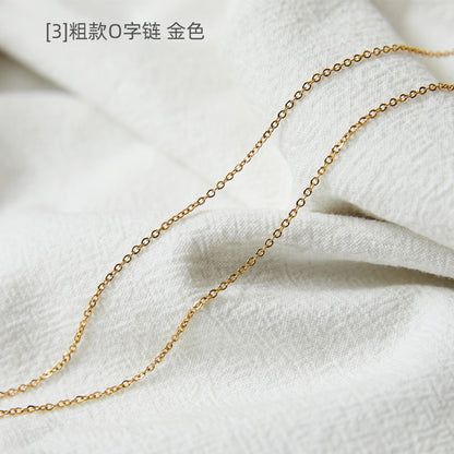 Simple Style Flower Titanium Steel Chain Necklace