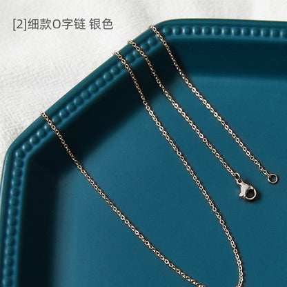 Simple Style Flower Titanium Steel Chain Necklace