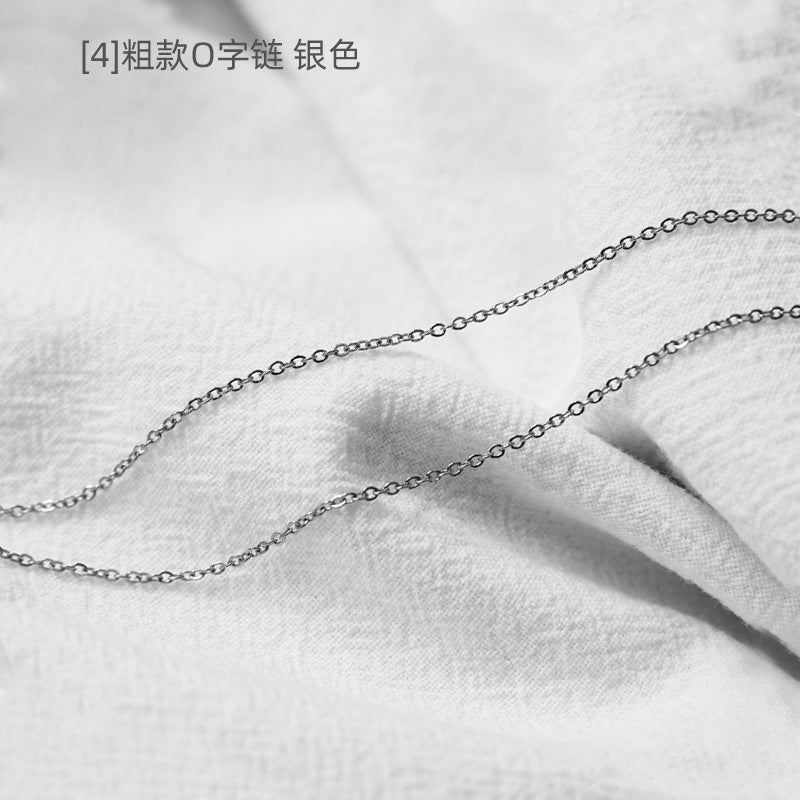 Simple Style Flower Titanium Steel Chain Necklace