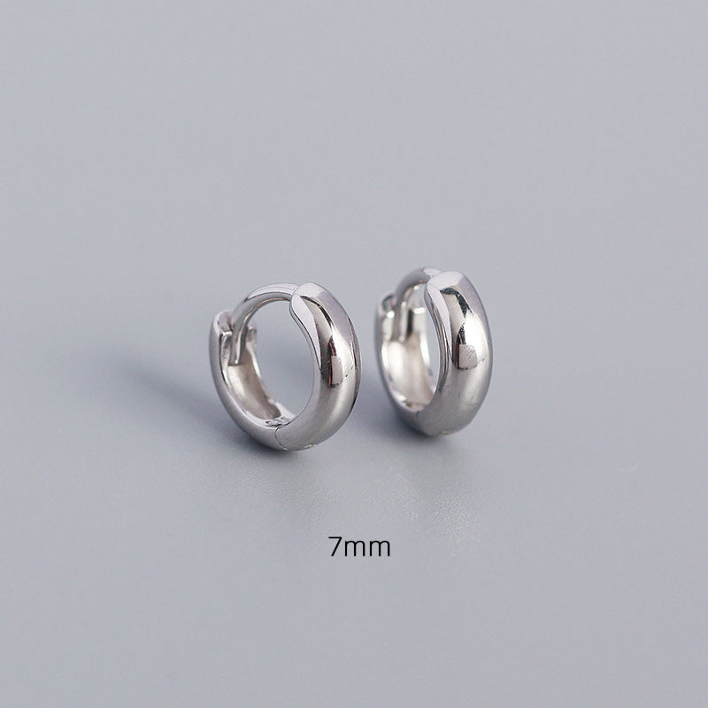 Simple Style Geometric Sterling Silver Plating Earrings 1 Pair