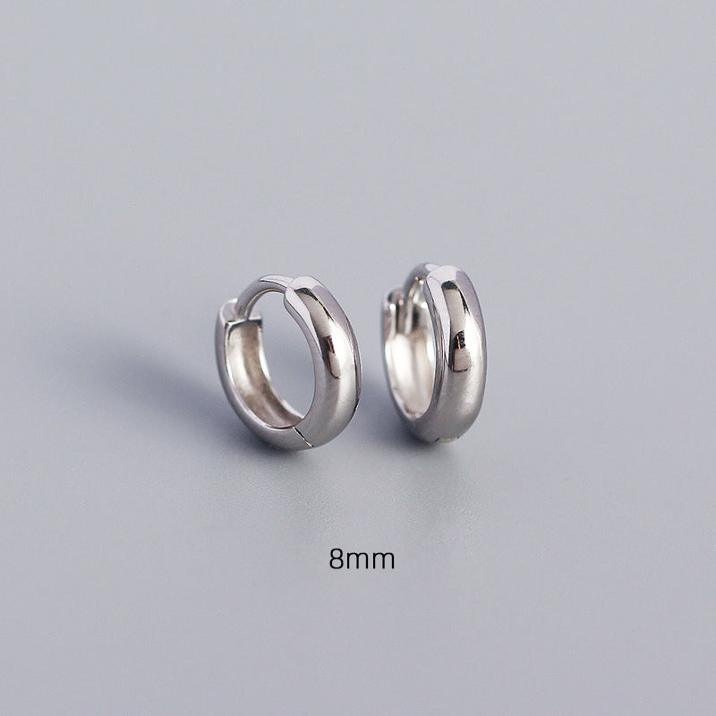 Simple Style Geometric Sterling Silver Plating Earrings 1 Pair