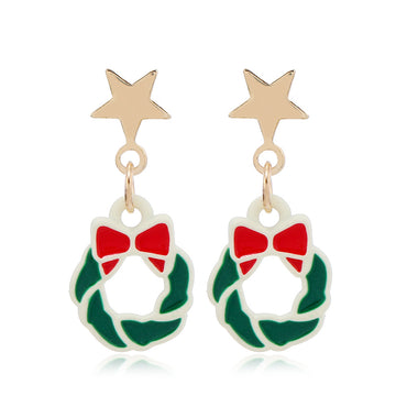 Cute Snowman Alloy Plating Women's Drop Earrings 1 Pair