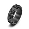 Fashion Sun Moon Titanium Steel Plating Rings