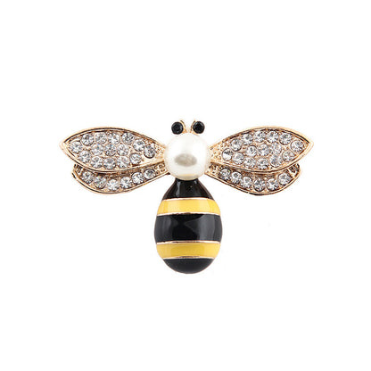 Cute Bee Alloy Inlay Rhinestones Unisex Brooches