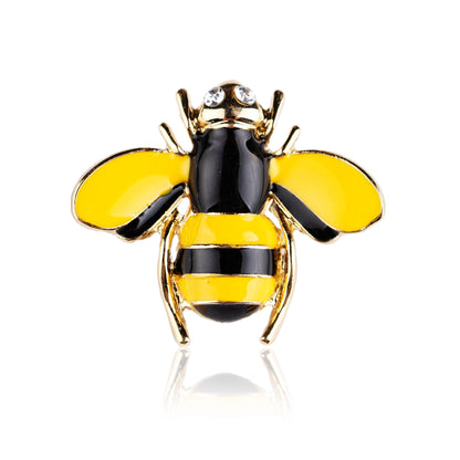 Cute Bee Alloy Inlay Rhinestones Unisex Brooches