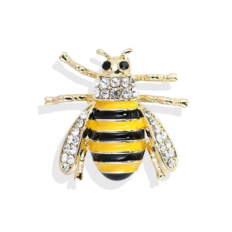 Cute Bee Alloy Inlay Rhinestones Unisex Brooches