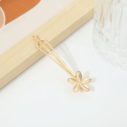 Fashion Flower Metal Plating Hair Clip 1 Piece